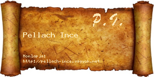Pellach Ince névjegykártya